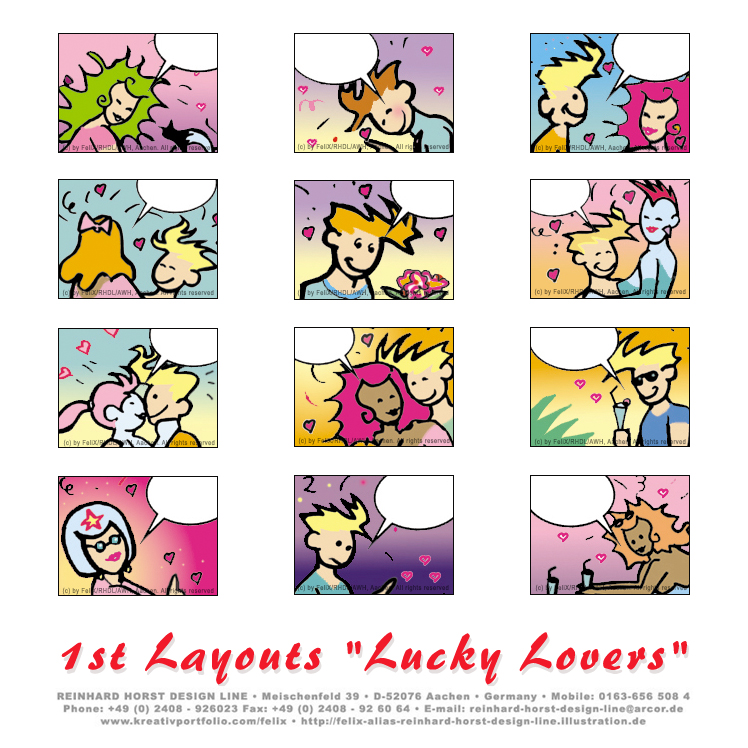 Cartoon Designs 'Lucky Lovers'