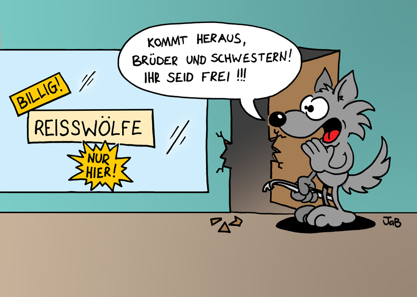 NaBu - Wölfe-Cartoon-Wettbewerb