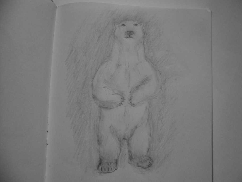 Eisbär stehend (Zeichnung 2015)